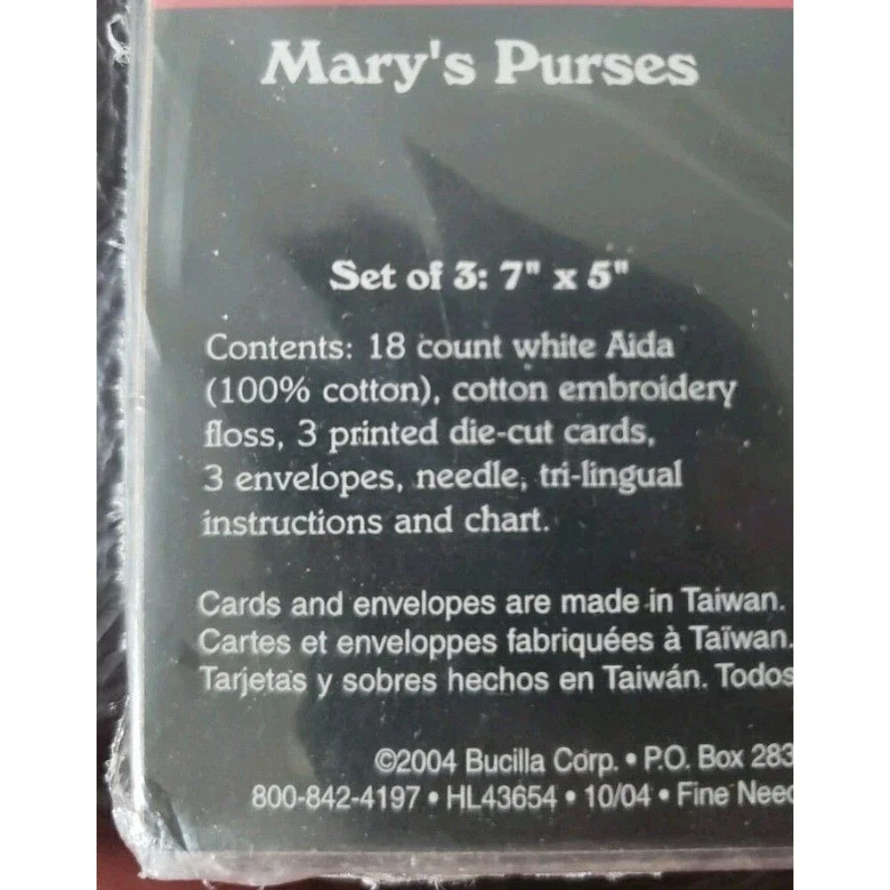 BUCILLA 43654 Mary Engelbreit 3 Cross Stitch Projects 